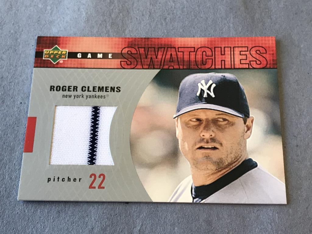 ROOGER CLEMENS 2002 UD Game Used JERSEY Card