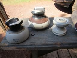 Lot of 3 Vintage Ceramic Insulators