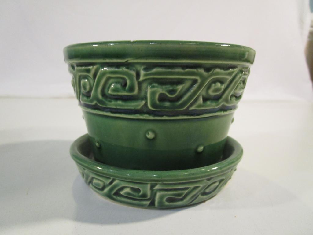 Vintage McCoy Green Planter