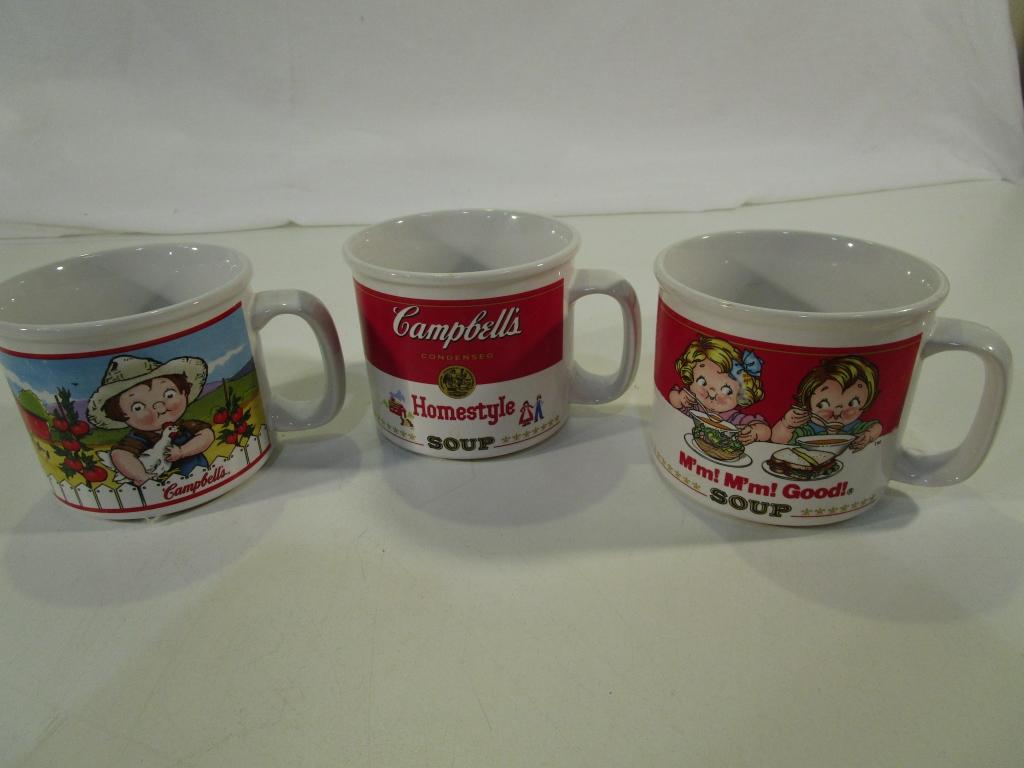 Lot of 3 Campbell's Soup Mugs