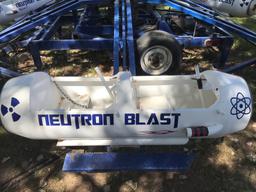 Neutron Blast Carnival Ride with trailer and rails