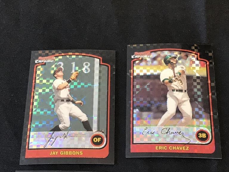 Lot of 4 2003 Bowman Chrome REFRACTORS Baseball