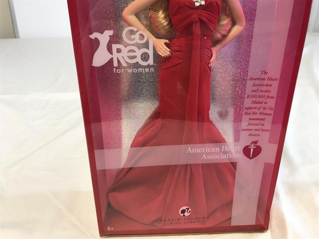 2007 MATTEL Barbie Go Red For Women Doll NEW