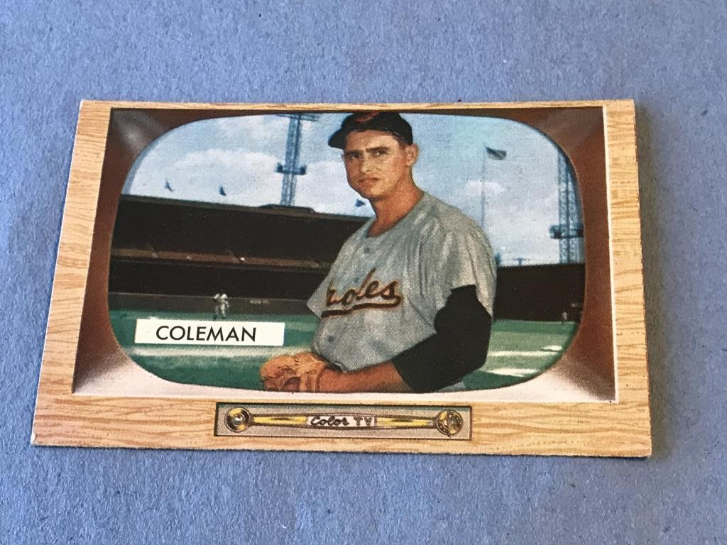 JOE COLEMAN #3 Orioles 1955 Bowman Baseball Card