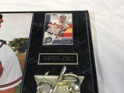 CHIPPER JONES Braves Wall Plaque with Photo & Card