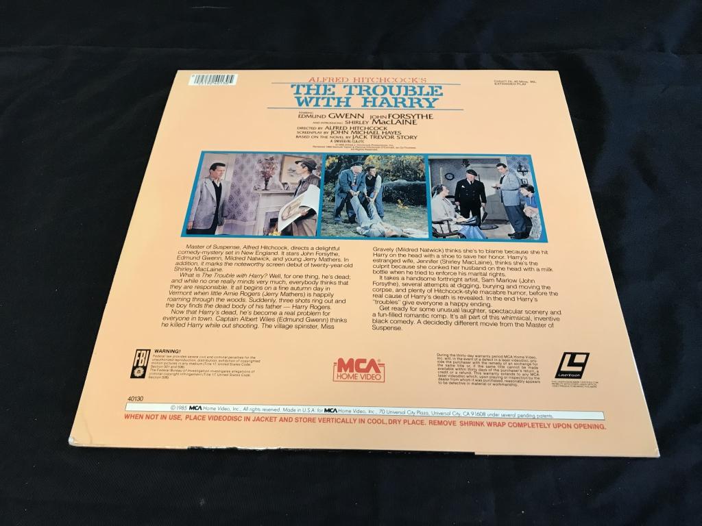 THE TROUBLE WITH HARRY Hitchcock LASERDISC Movie