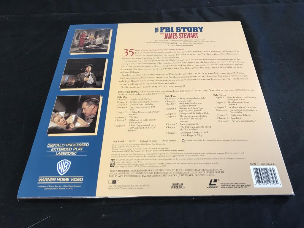 FBI STORY James Stewart LASERDISC Movie