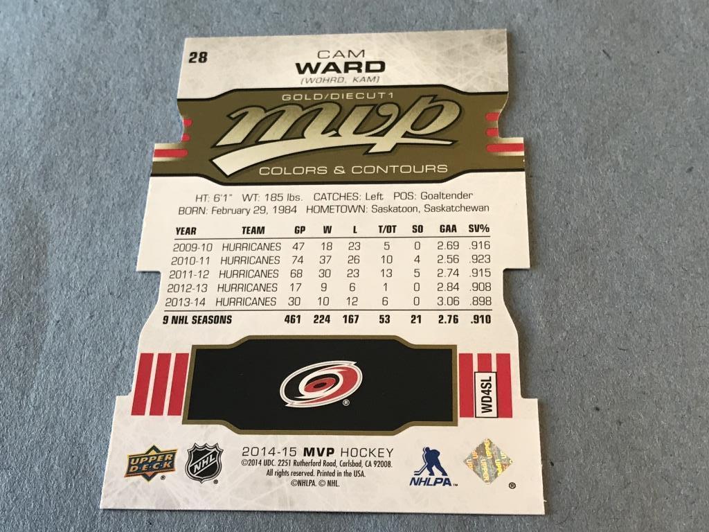 CAM WARD 2014 UD MVP Gold Die-Cut-MINT Condition