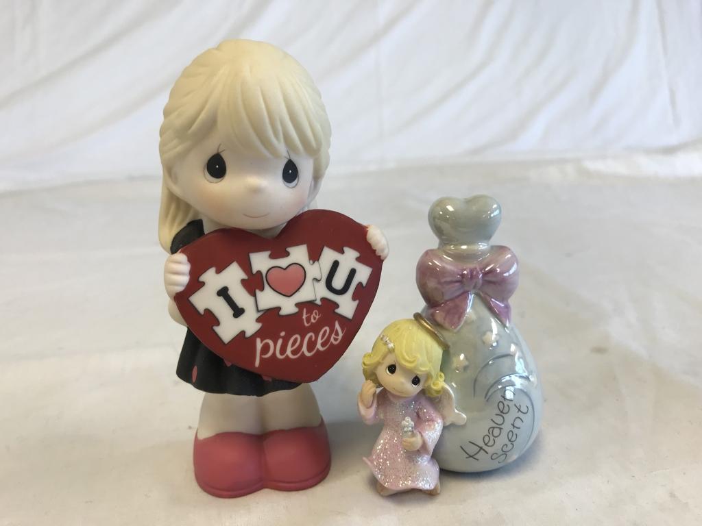 4 Precious Moments Figures-IOU, keepsake box