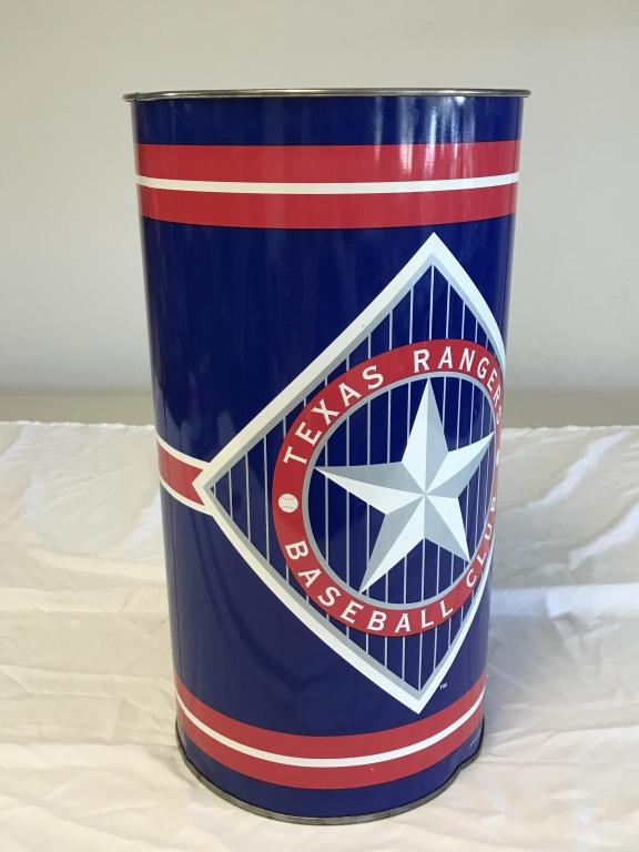 TEXAS RANGERS Trash Metal Can