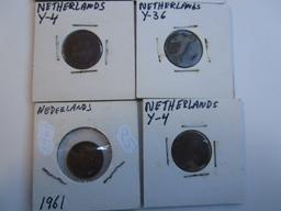 Lot of 6 VTG Netherlands Coins