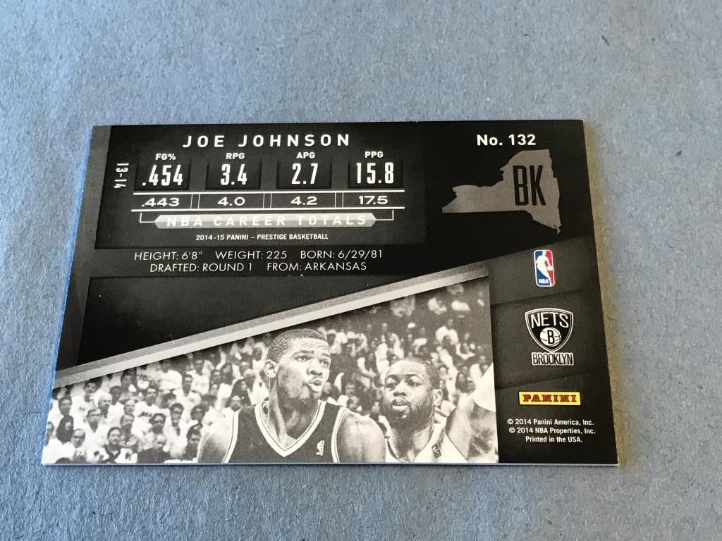 JOE JOHNSON 2014 Prestige Bonus Shots RED 142/199