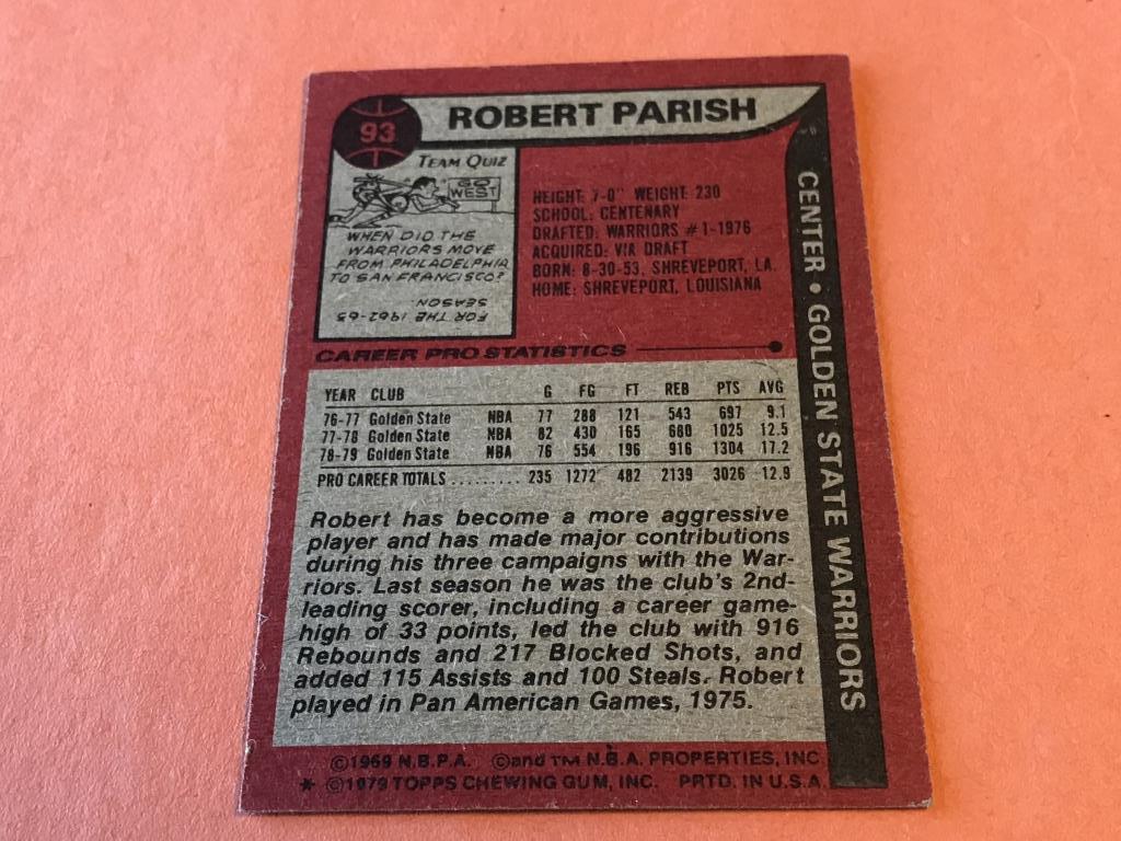 ROBERT PARISH 1979-1980 Topps Basketball Card