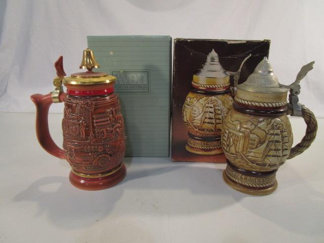 Lot of 2 Vintage Avon Steins, Incl. Tall Ships