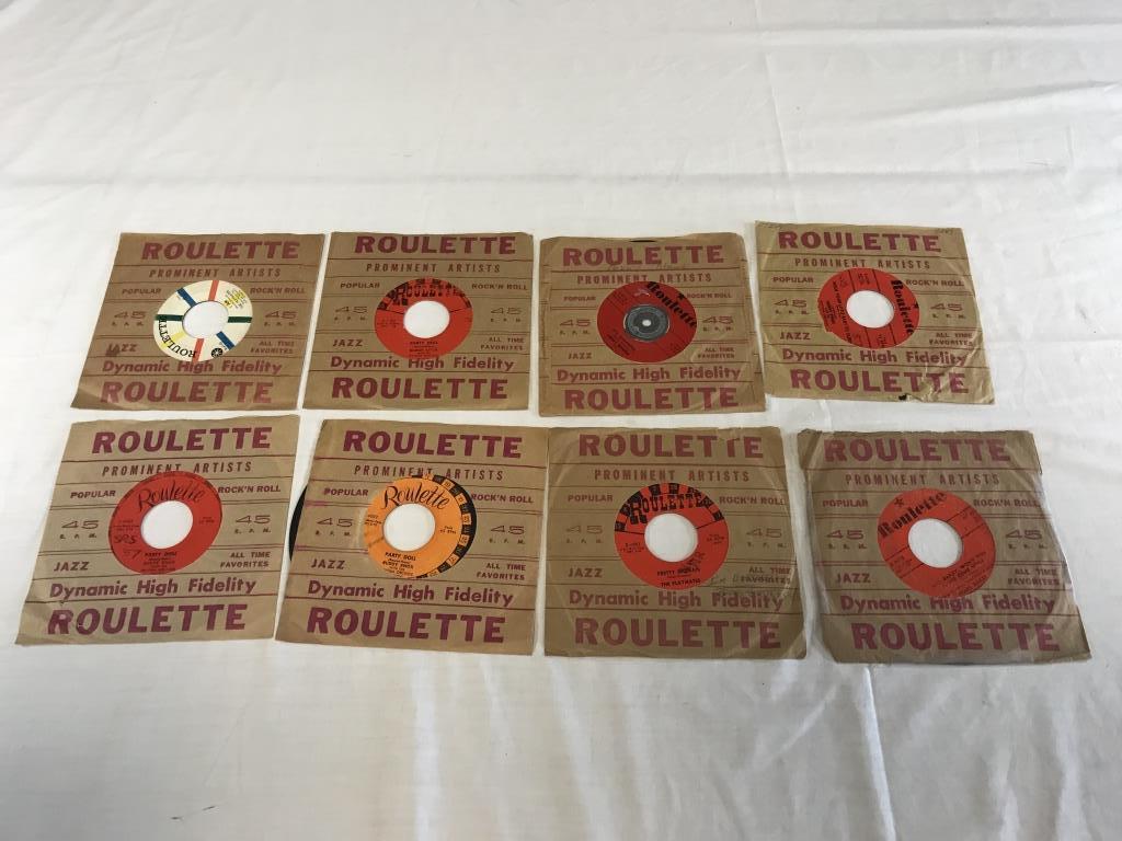Lot of 31 1950's ROULETTE RECORDS 45 RPM