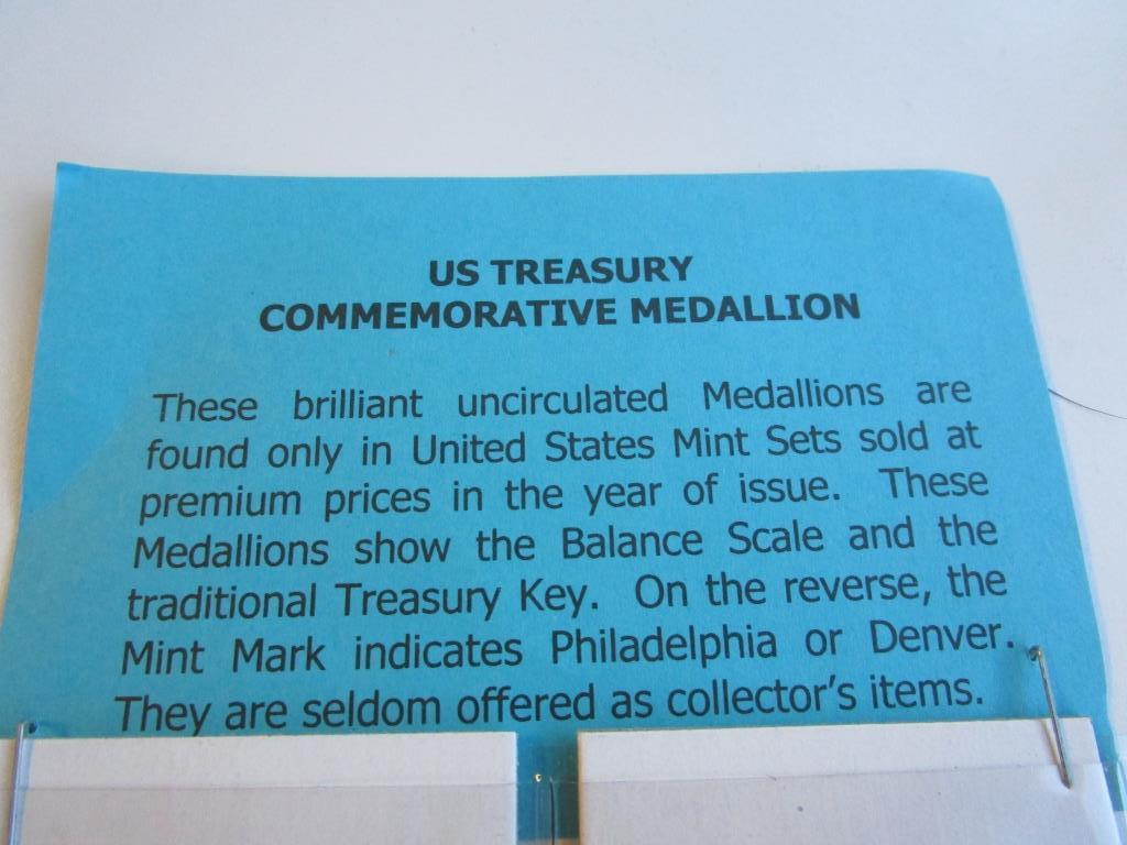 US Treasury Commemorative Medallions