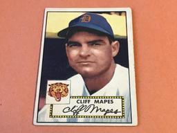 CLIFF MAPES Tigers 1952 Topps Baseball Card