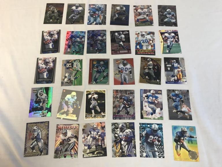 BARRY SANDERS Lot of 54 Football Card with inserts