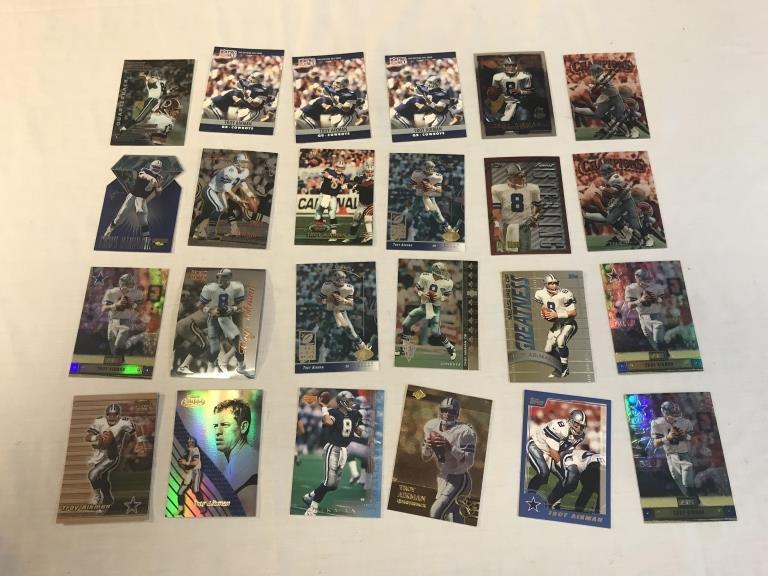 TROY AIKMAN Cowboys Lot of 42 Football Cards