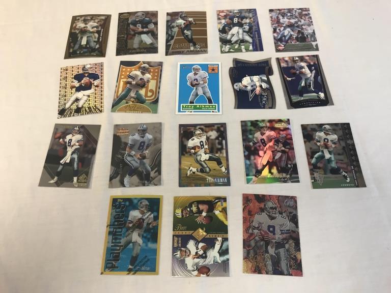 TROY AIKMAN Cowboys Lot of 42 Football Cards