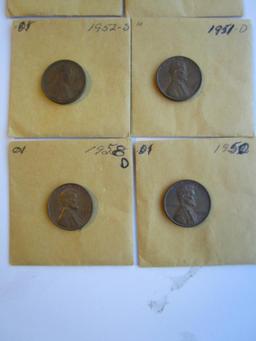 Lot of 6 Wheat Cents