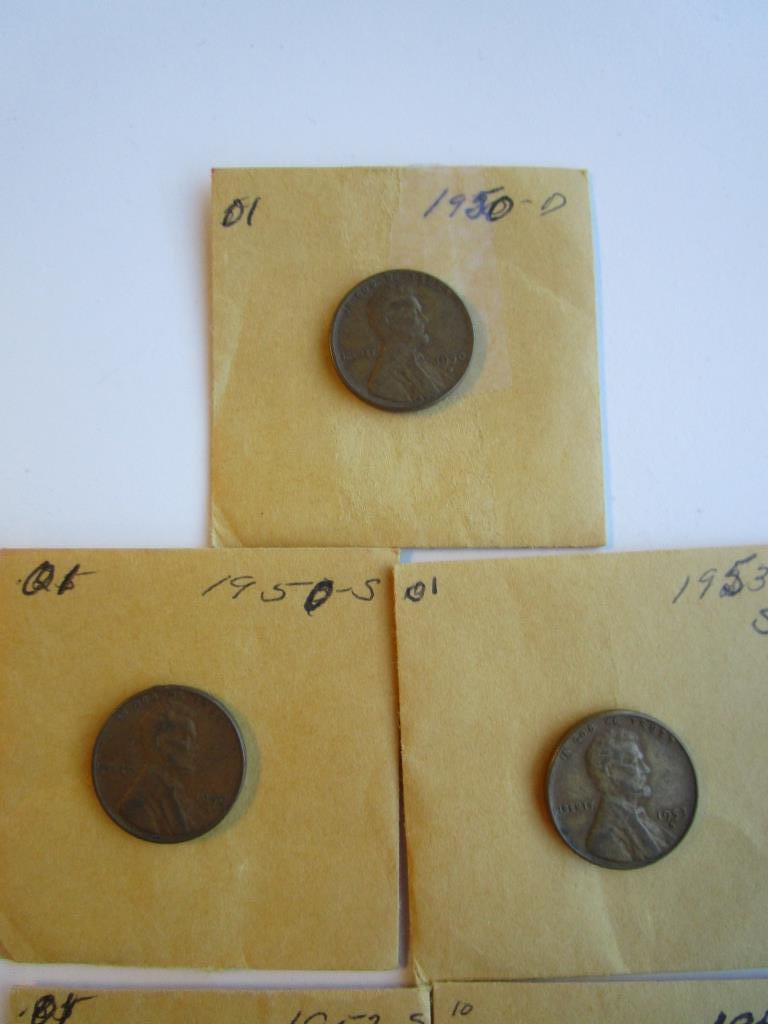 Lot of 6 Wheat Cents