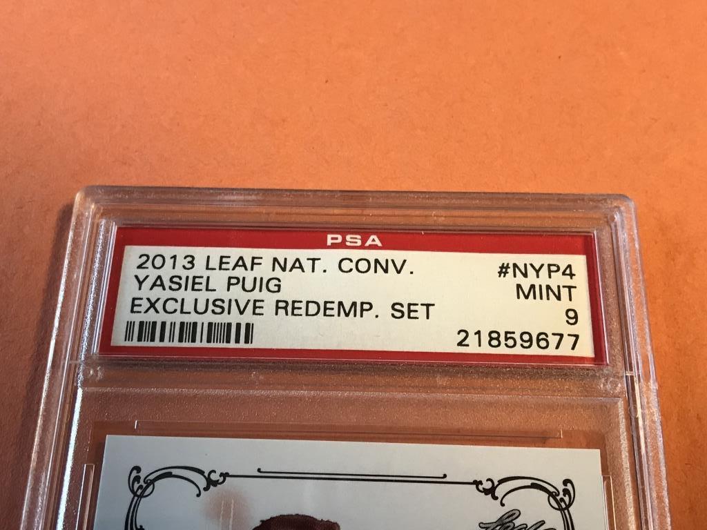 YASIEL PUIG 2013 Leaf National Convention 4 PSA 9