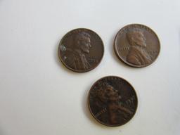 Lot of 6 Wheat Pennies 1947D, 1944D, 1958, 1953S