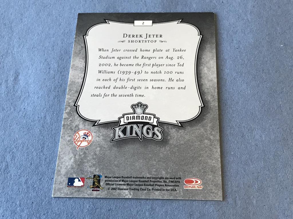 DEREK JETER 2002 Donruss Diamond Kings Baseball