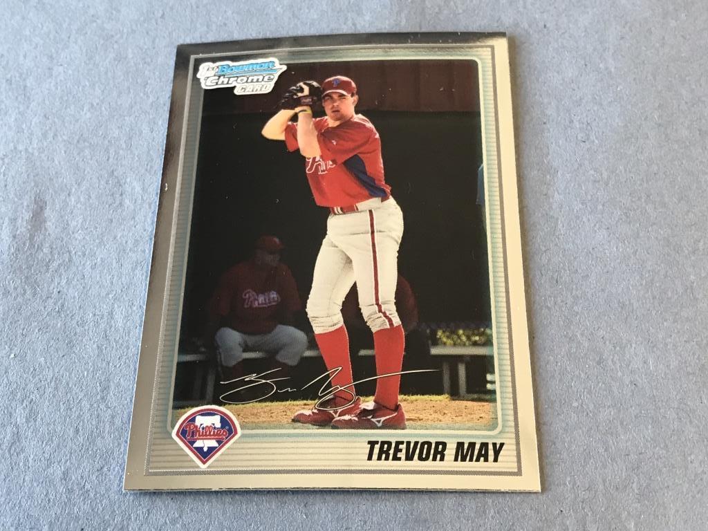 TREVOR MAY 2010 Bowman Chrome ROOKIE Card