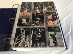 Binder full of 1996 Topps Stars Basketball Cards