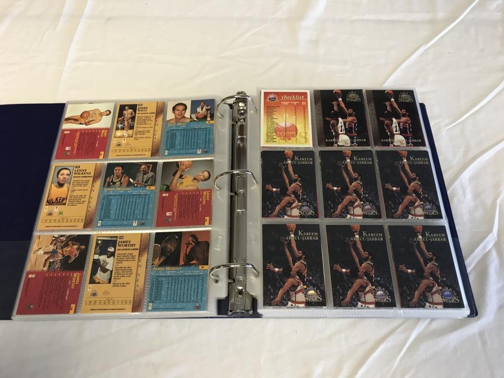Binder full of 1996 Topps Stars Basketball Cards