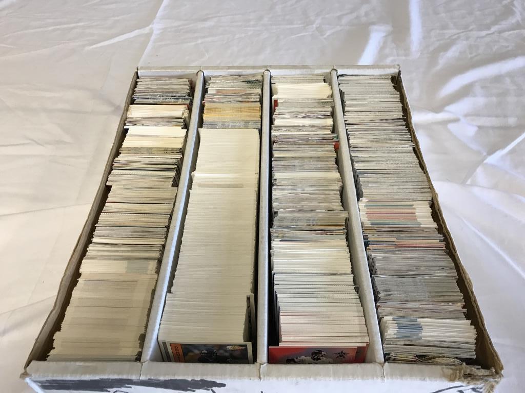 Lot of approx 4000 1990's Football Cards w/ Stars