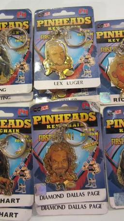 Lot of 10 Vintage Pinhead Key Chains