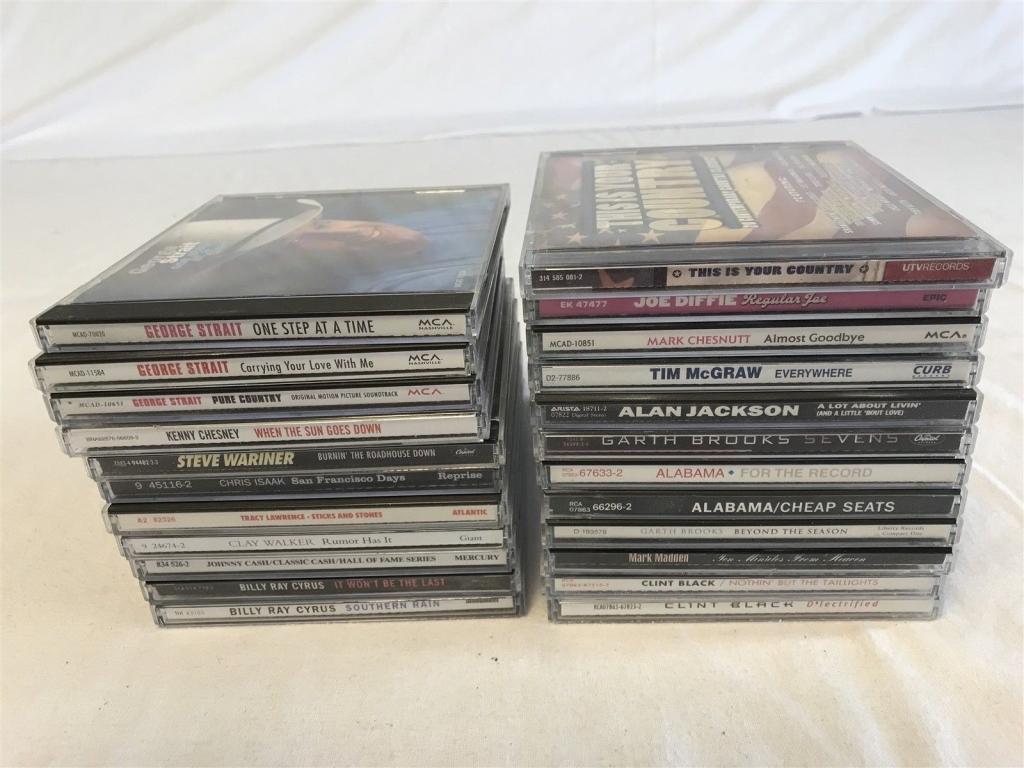 Lot 22 COUNTRY Music CDS Strait, Chesney, Cyrus