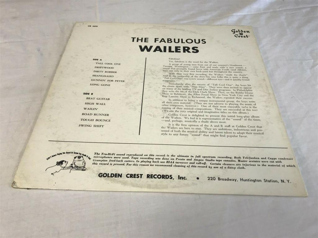 THE WAILERS The Fabulous Wailers 1959 LP Record