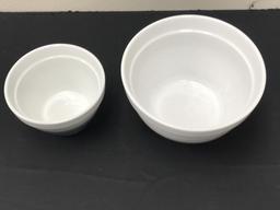 Lot of 2 Crate and Barrel Large Serving Bowls