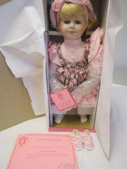 Sandy Design Debut 15" Porcelain DOLL Pink Floral