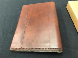 Pottery Barn Saddle Leather Journal NEW X$