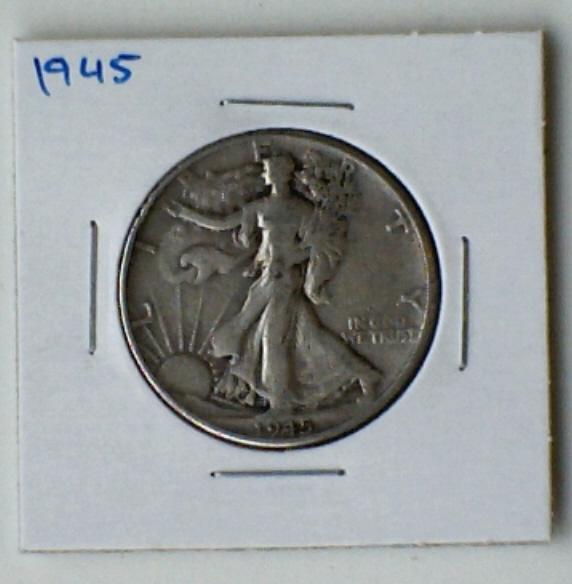 1945 Walking Liberty Silver Half Dollar