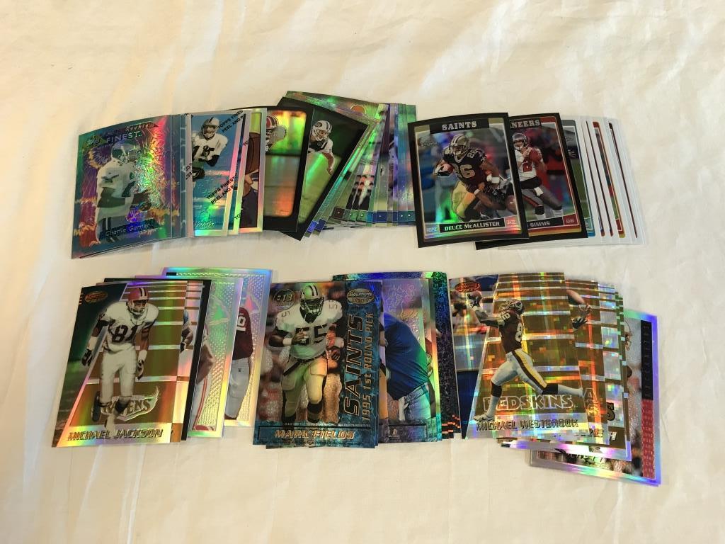 Lot of 56 REFRACTORS Insert Football Cards