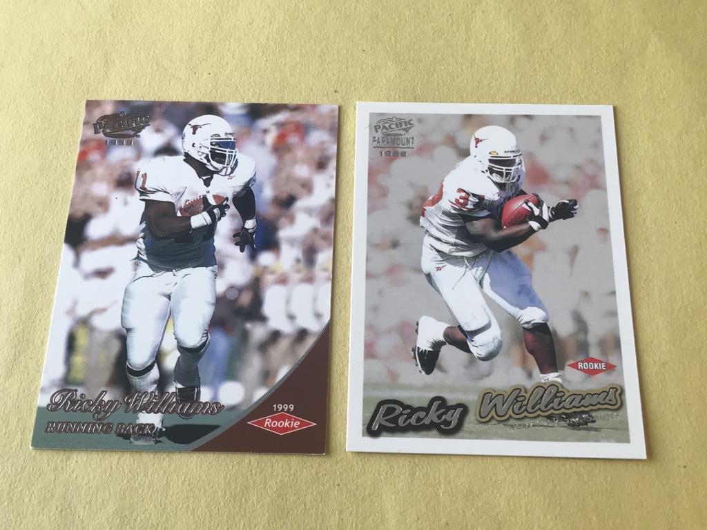 (2) RICKY WILLIAMS 1999 Pacific Football ROOKIE