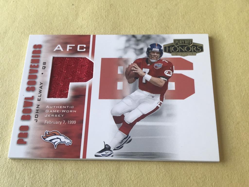 JOHN ELWAY 2001 Playoff Honors JERSEY Card