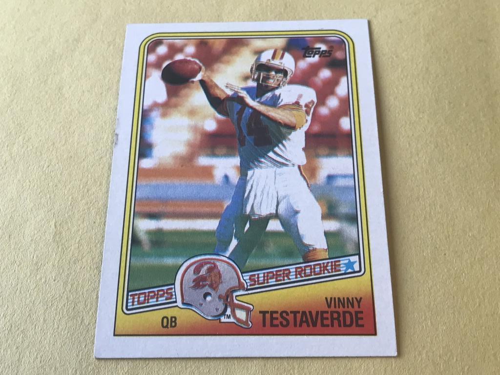 VINNY TESTAVERDE 1988 Topps Football ROOKIE Card