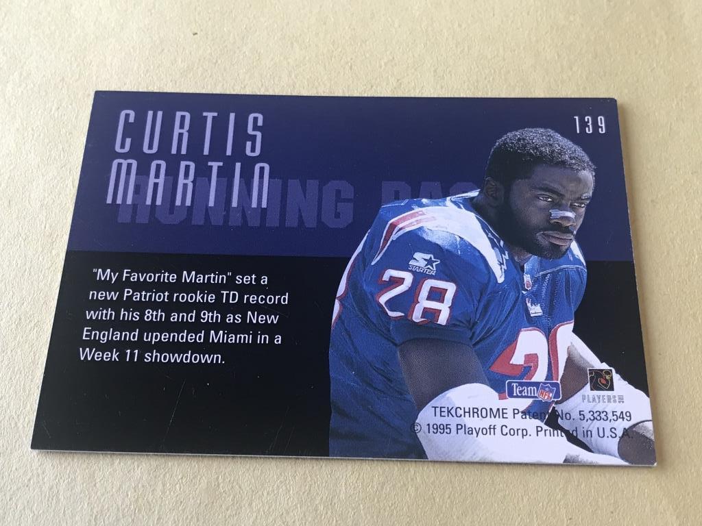 CURTIS MARTIN 1995 Playoff Football ROOKIE Card