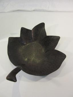 Large Metal Leaf Catch All/ Bowl