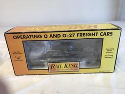 MTH RailKing Transport Flatcar & Flying Helicopter