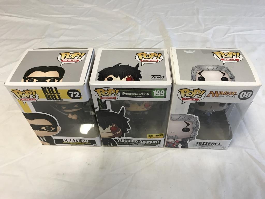 Lot of 3 Funko POP Figures-Kill Bill, Animation