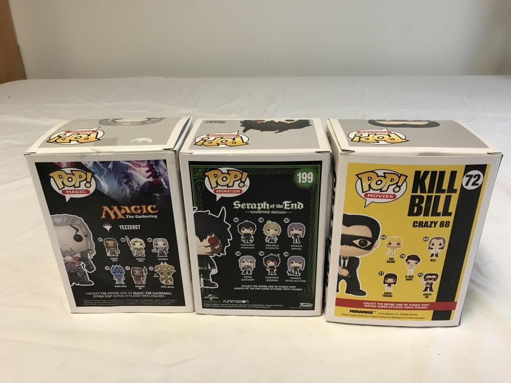 Lot of 3 Funko POP Figures-Kill Bill, Animation