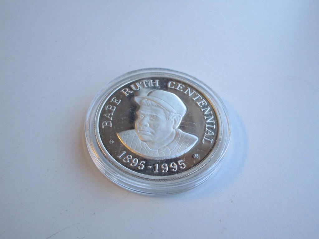 1895-1995 BABE RUTH CENTENNIAL 1 OZ. 999 SILVER